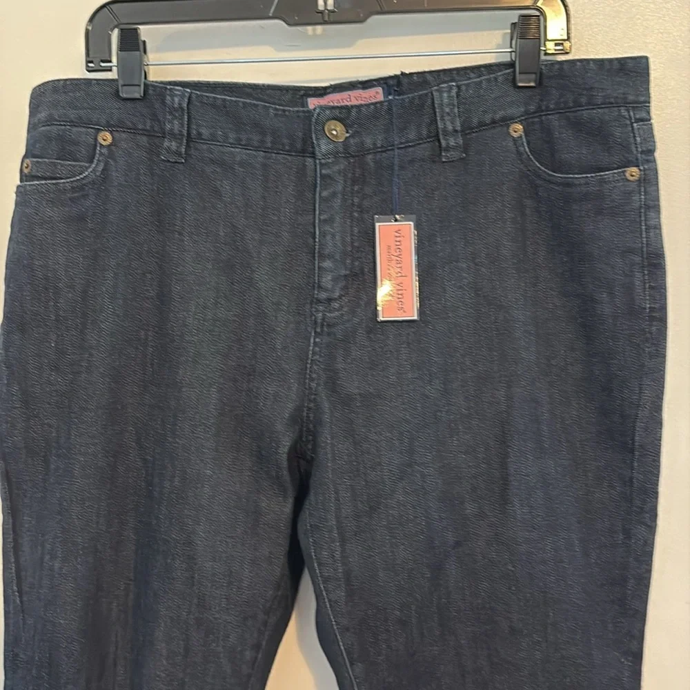 Vineyard Vines Dark Wash Straight Leg Jeans 16 NWT - Picture 2 of 10